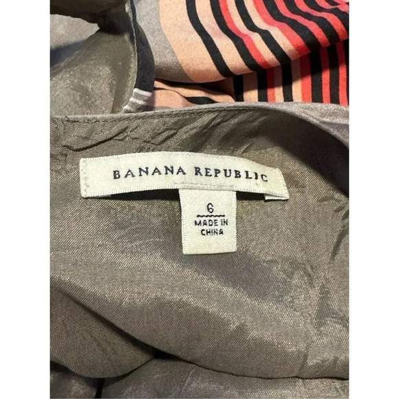 Banana Republic Size 6 Silk Striped Casey Sheath Dress - Picture 6 of 6